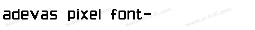 adevas pixel font字体转换